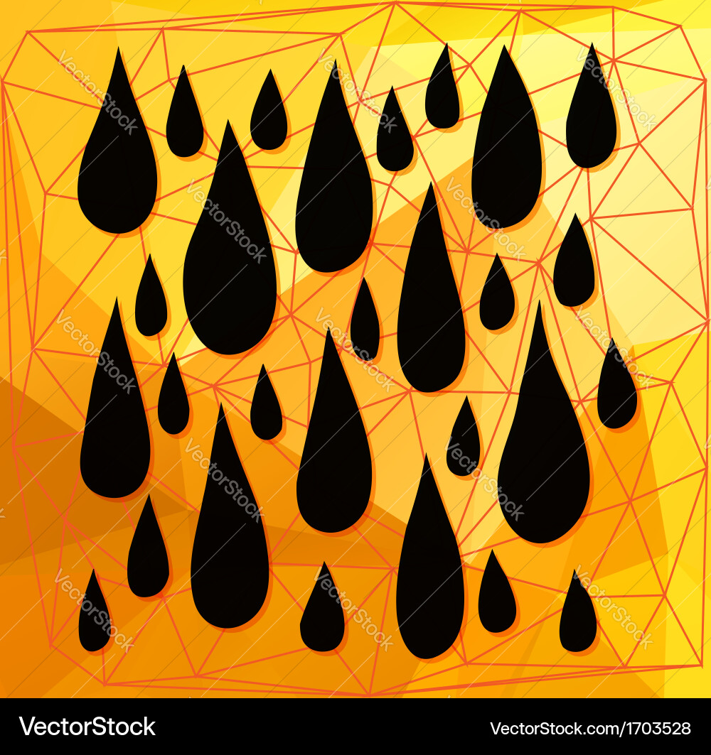 Abstract polygonal with drops and lines vector image