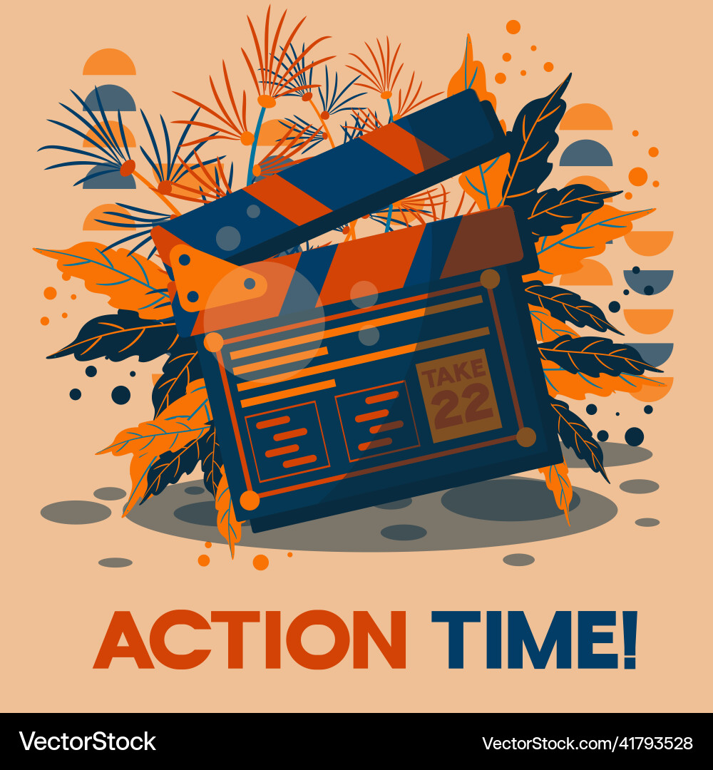 Artistic object action time Artistic object action time Vector Image