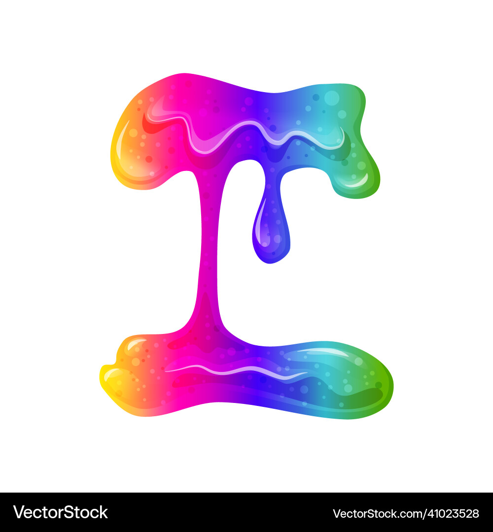 Dripping rainbow slime children toy Dripping rainbow slime children toy vector image