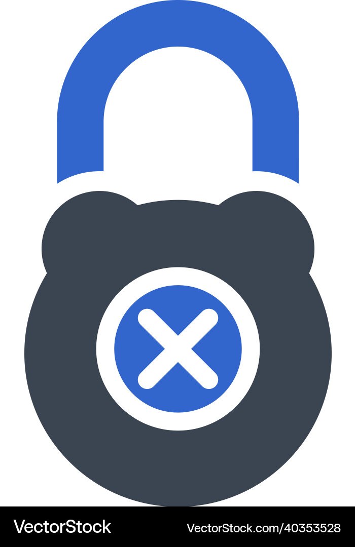 Incorrect password icon vector image