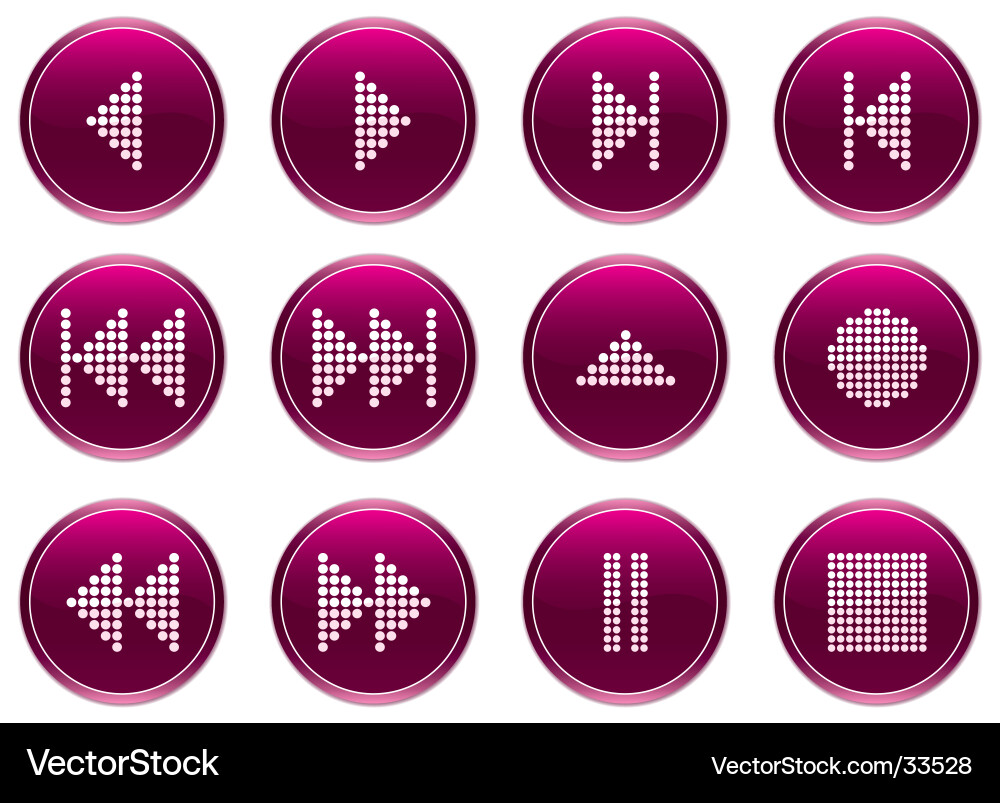 Multimedia navigation buttons vector image