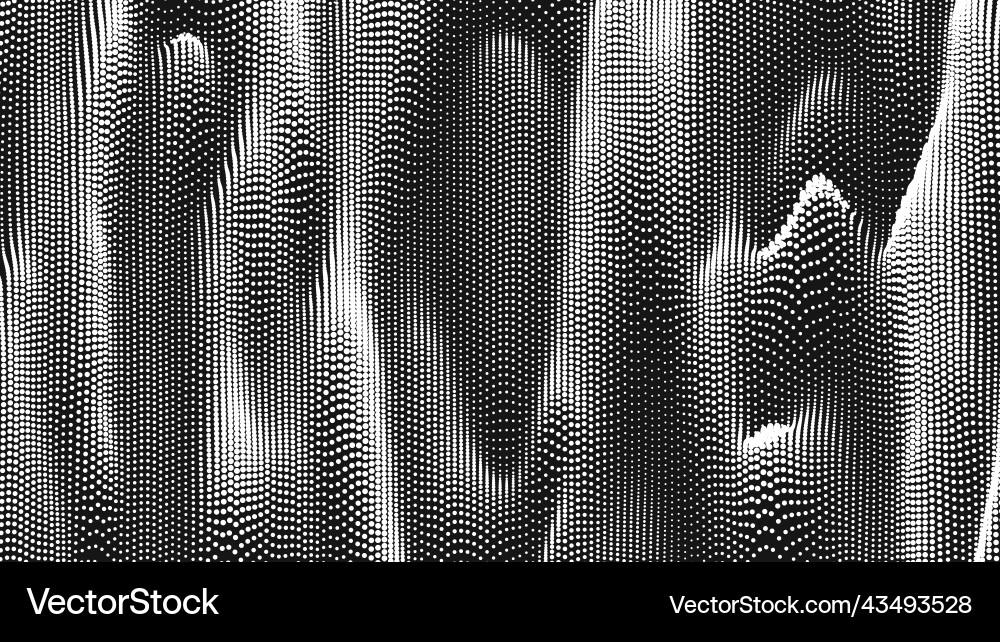 Point wave vertical threads texture abstract dot vector image