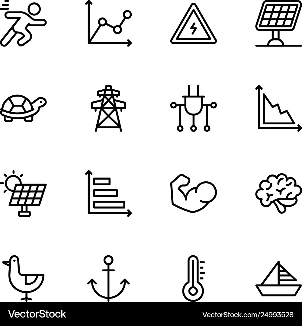 Power speed graph sprint line set Power speed graph sprint line set vector image