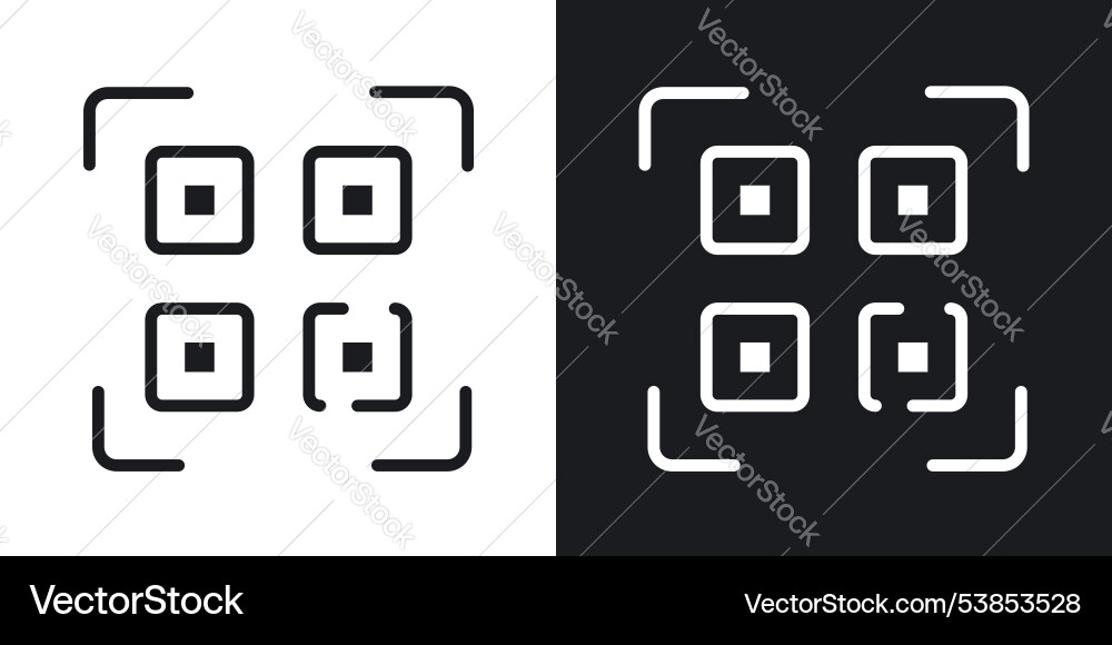 Qr code icon set Vector Image