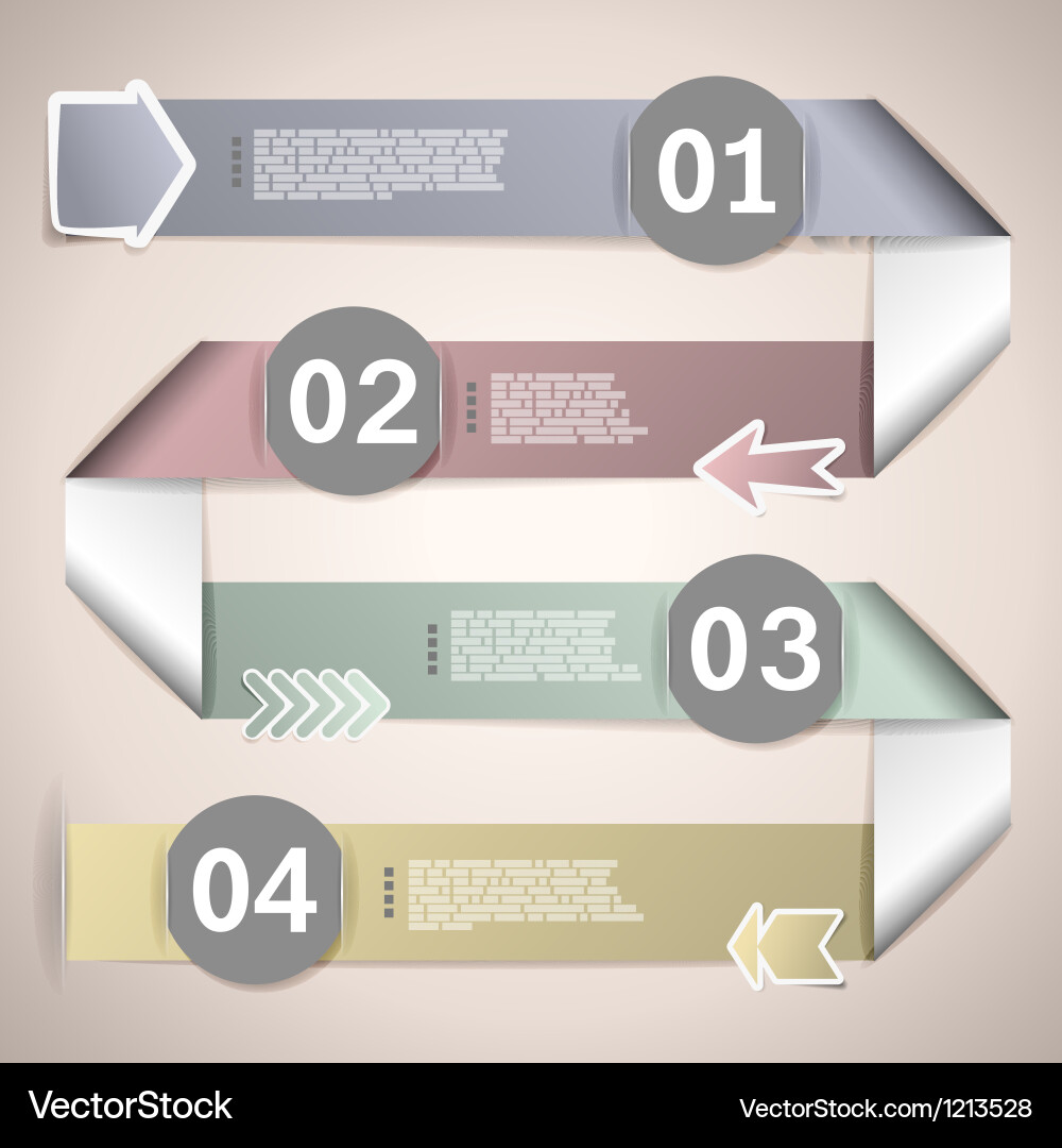 Ribbon Data Presentation Elements vector image