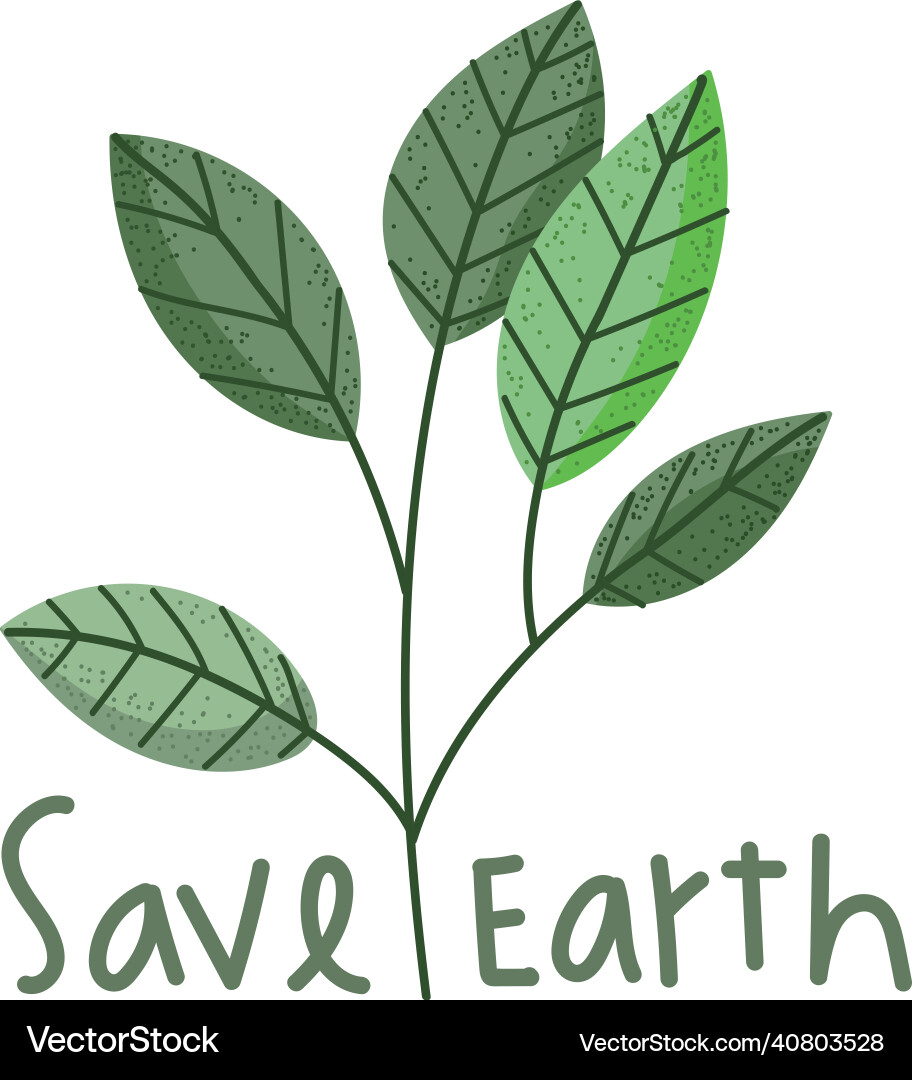 Save earth nature Royalty Free Vector Image - VectorStock