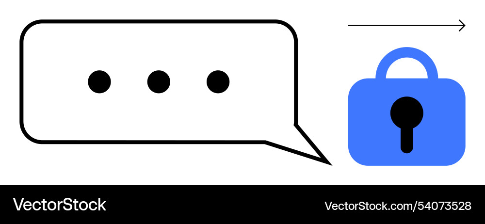 Secure communication and data privacy concept vector image