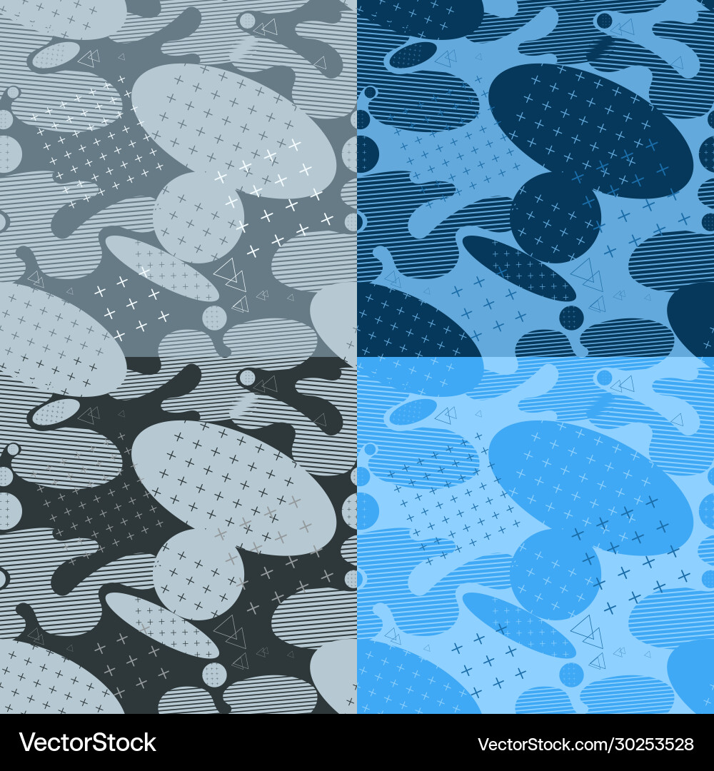 Set abstract background pattern Set abstract background pattern vector image