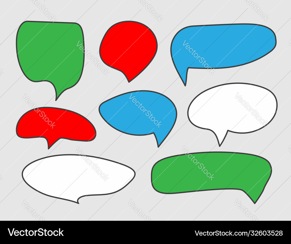 Set empty speech bubbles collection Set empty speech bubbles collection vector image