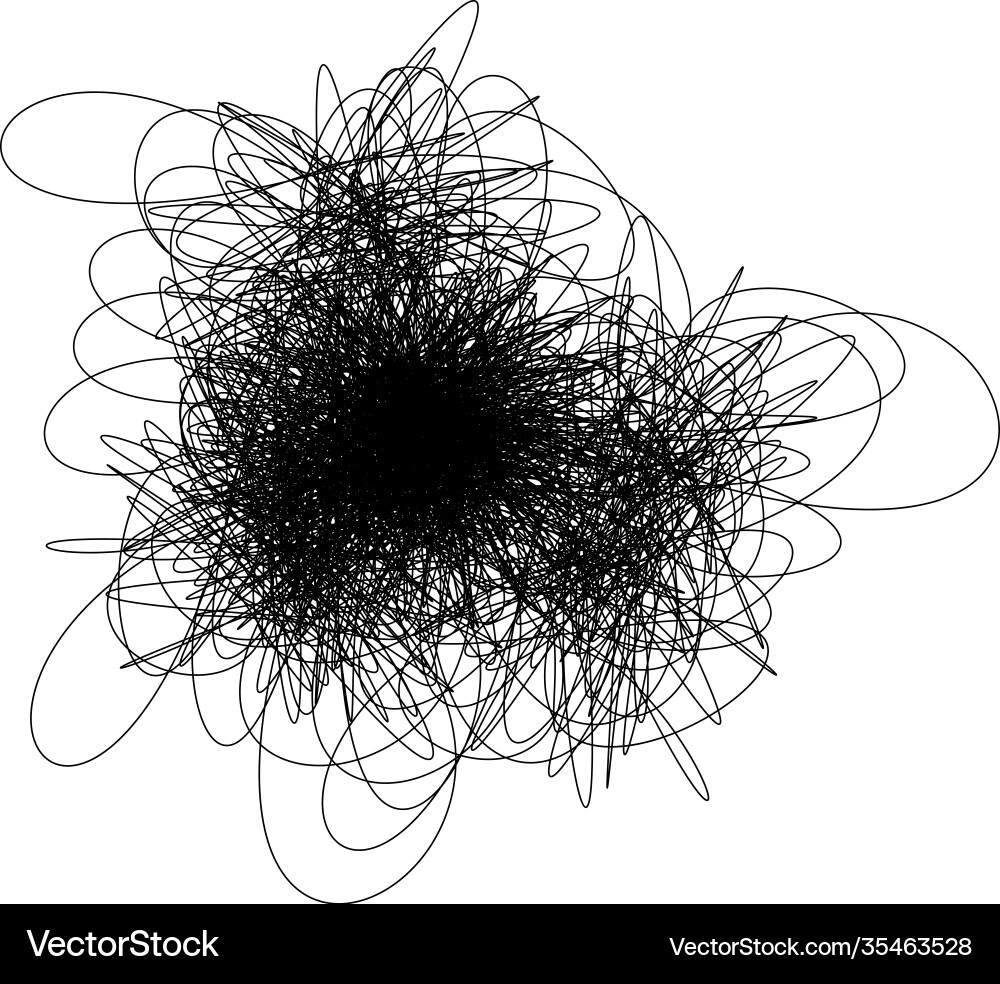 Tangled string mess flat graphics vector image