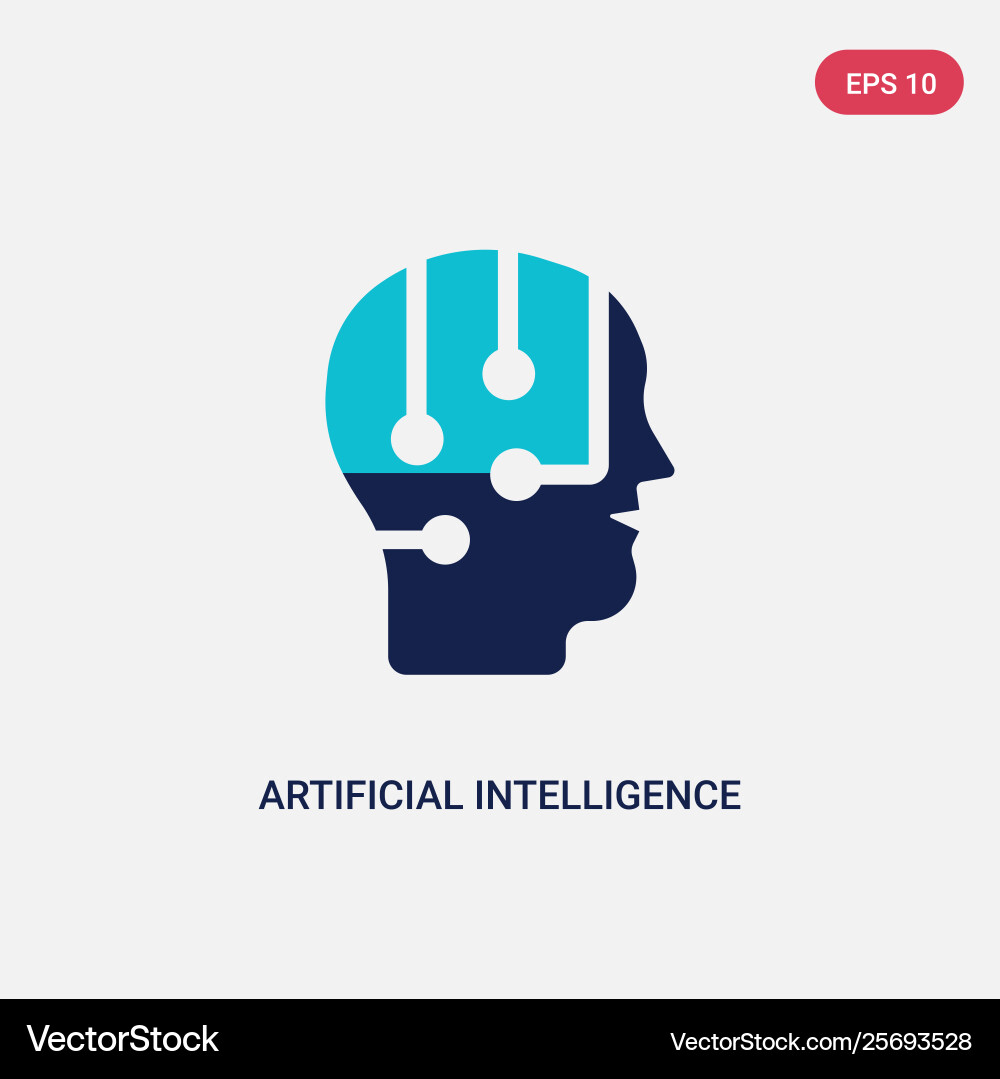 Two color artificial intelligence icon from Two color artificial intelligence icon from vector image