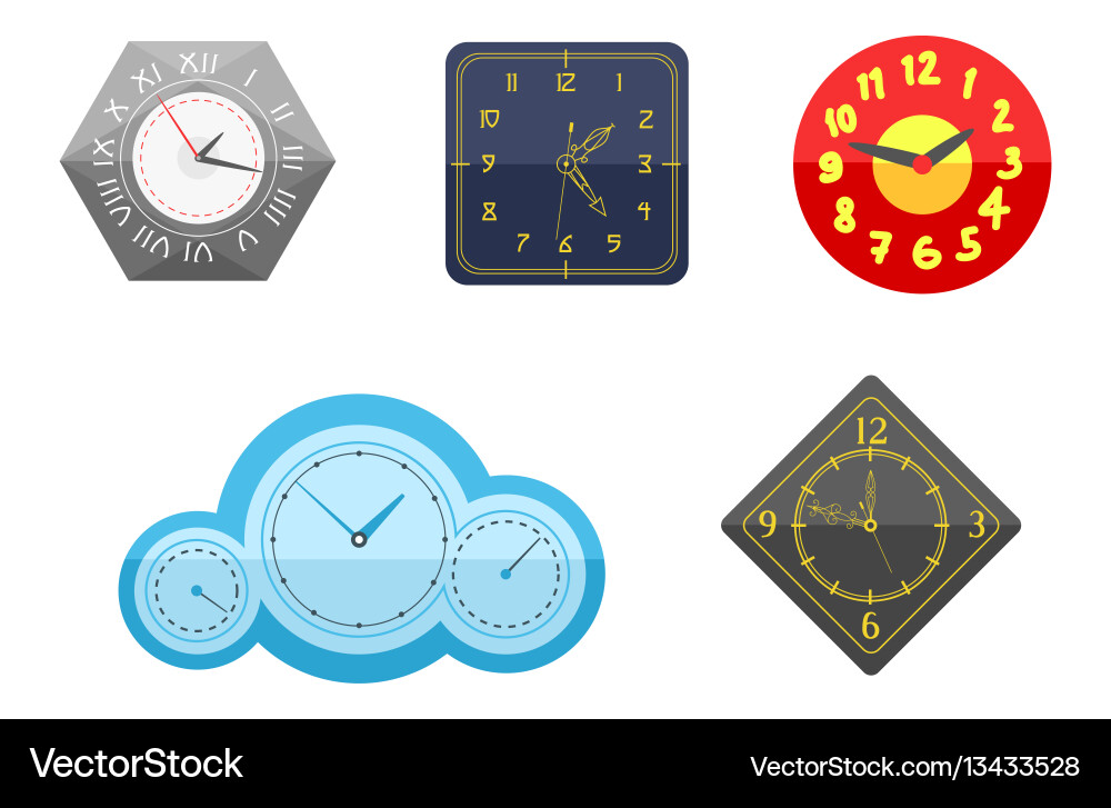 Wall clock circle sign with chronometer pointer Wall clock circle sign with chronometer pointer vector image
