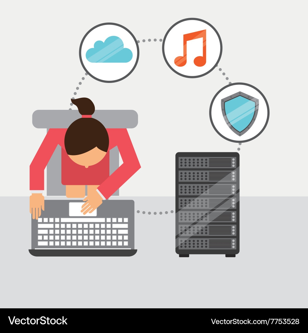 Web hosting design vector image