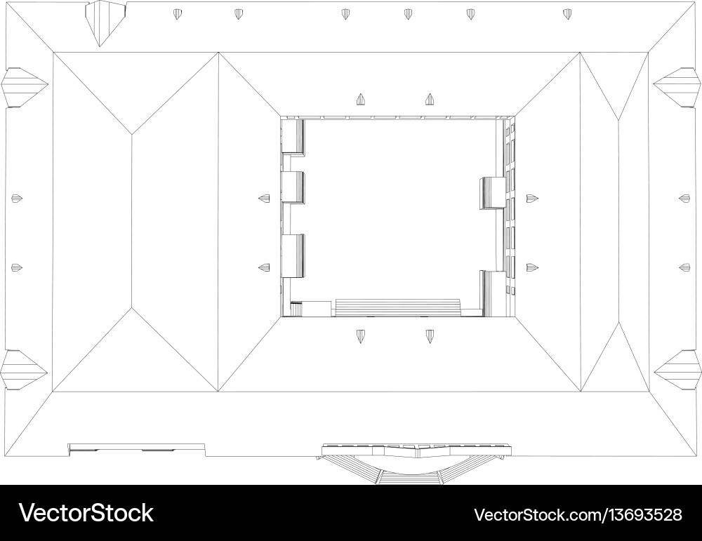 Wireframe Building Structure vector image