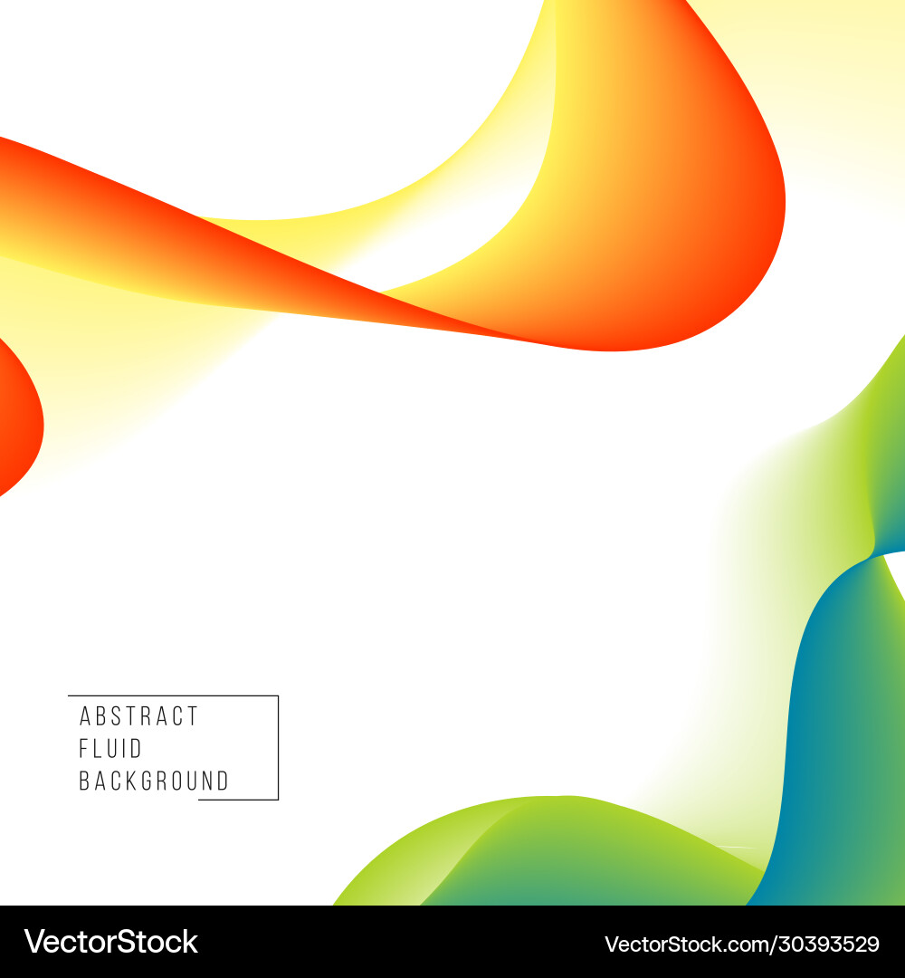 Abstract colorful gradient fluid composition vector image