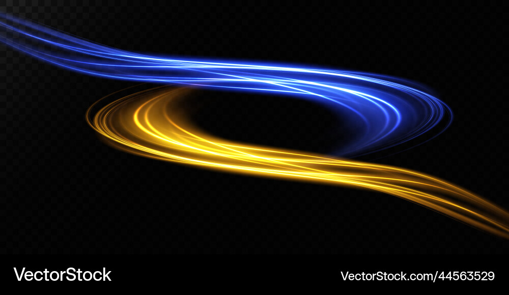 Abstract light lines of movement and speed in blue Abstract light lines of movement and speed in blue vector image