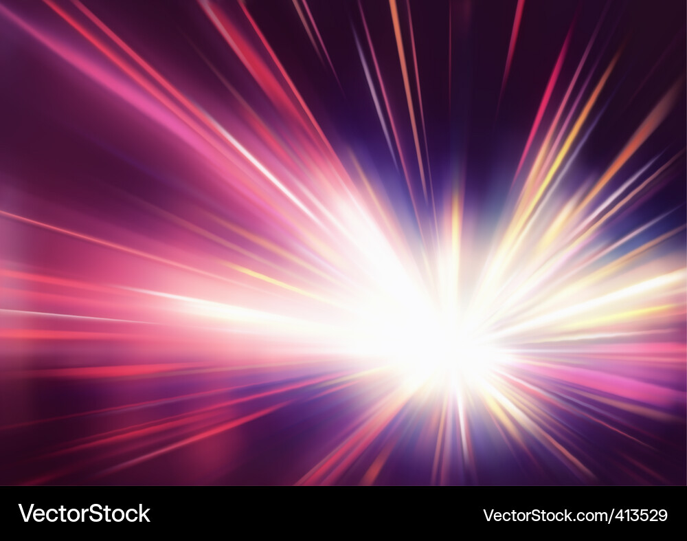 Abstract Neon Light Rays vector image