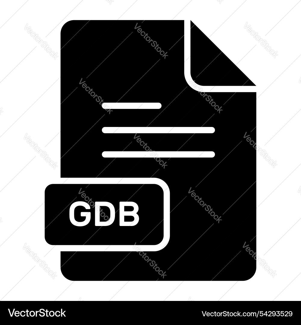 An amazing icon of gdb file editable design vector image