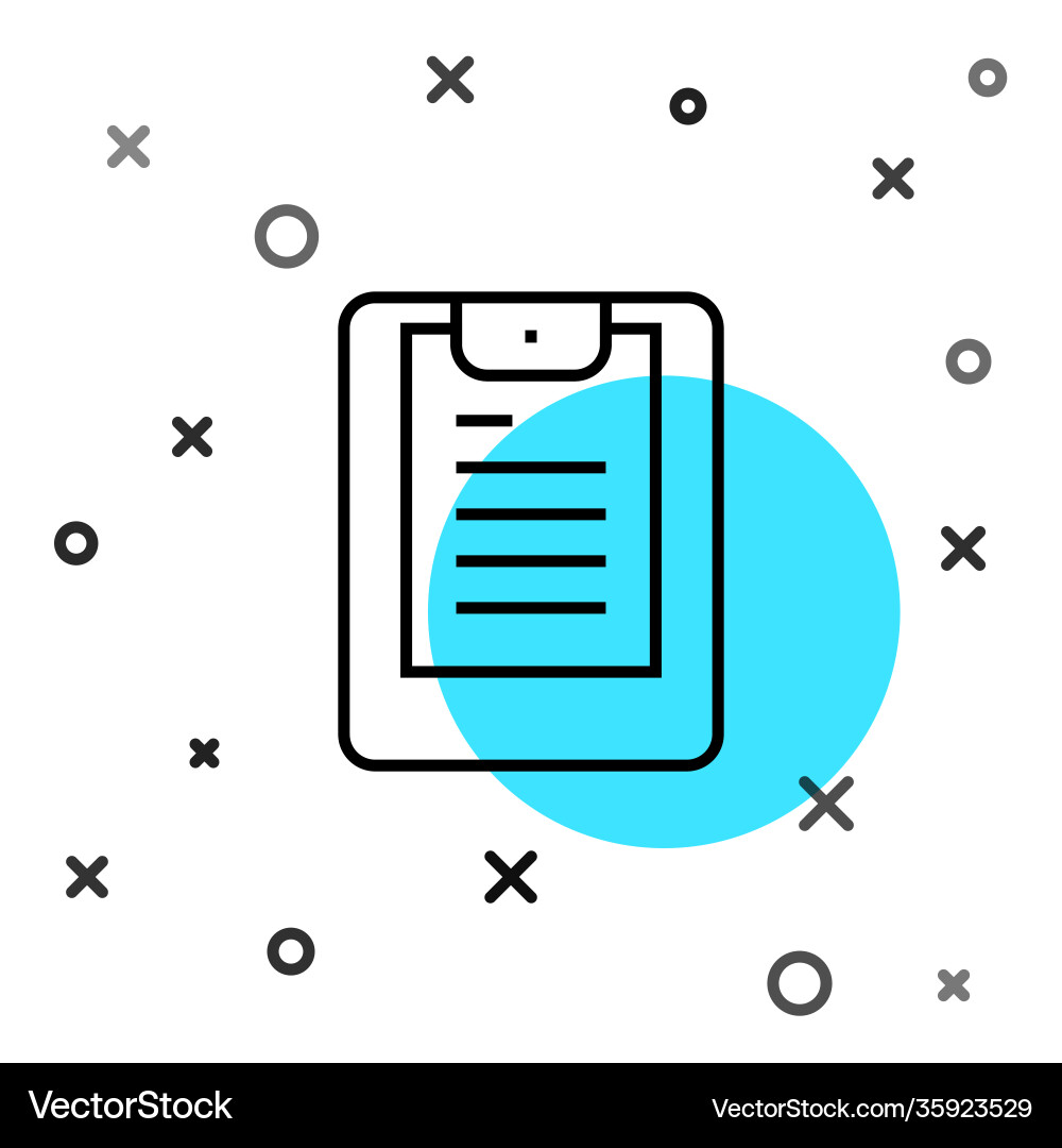 Black line server data report icon isolated Black line server data report icon isolated vector image
