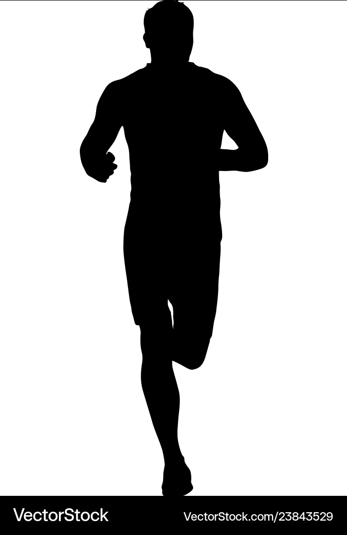 Black silhouettes runners sprint men on white Black silhouettes runners sprint men on white vector image