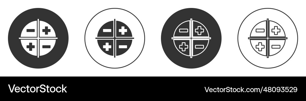 Black xyz coordinate system icon isolated Black xyz coordinate system icon isolated vector image