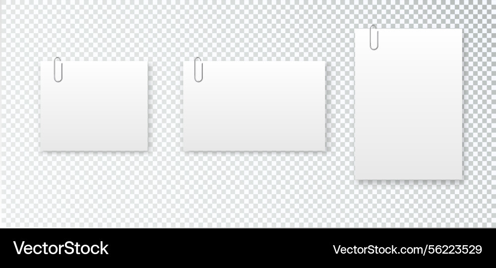 Blank paper sheet in a4 format on transparent vector image