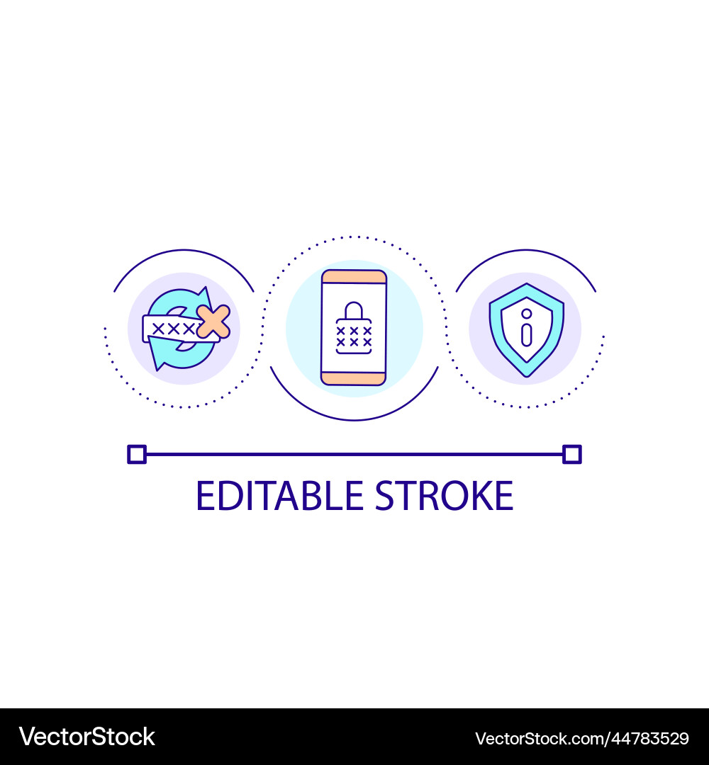 Change password loop concept icon Change password loop concept icon vector image