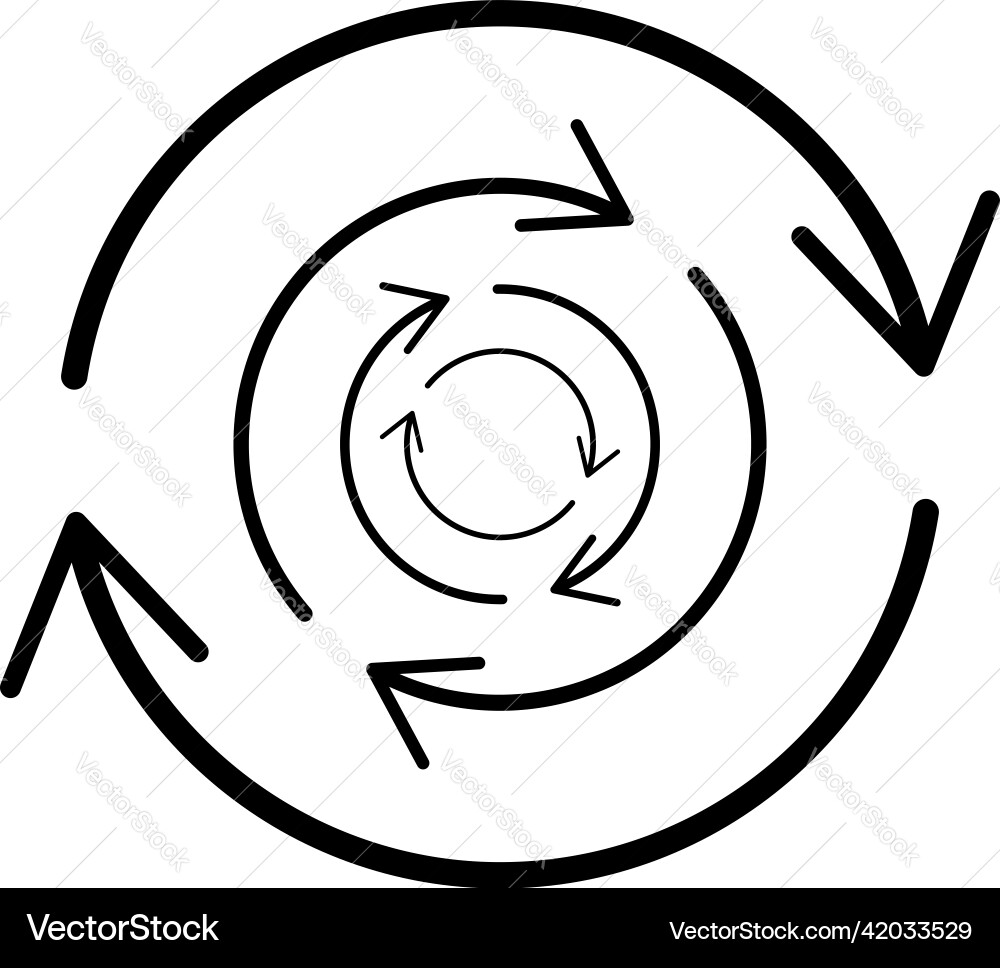 Circular circle arrow element as recycling update Circular circle arrow element as recycling update vector image