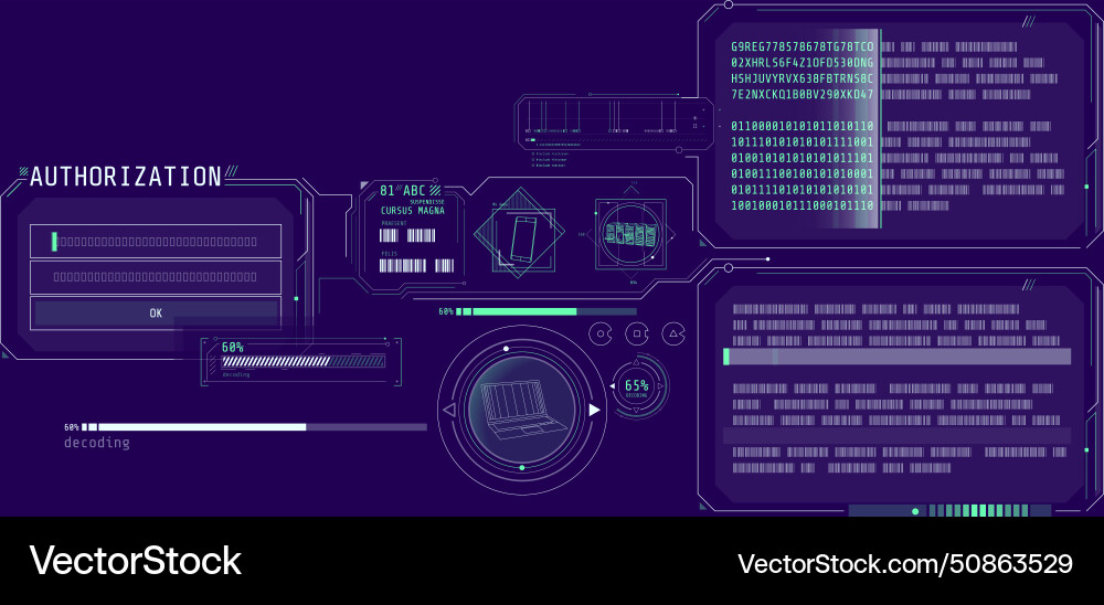 Data decryption program interface Data decryption program interface vector image