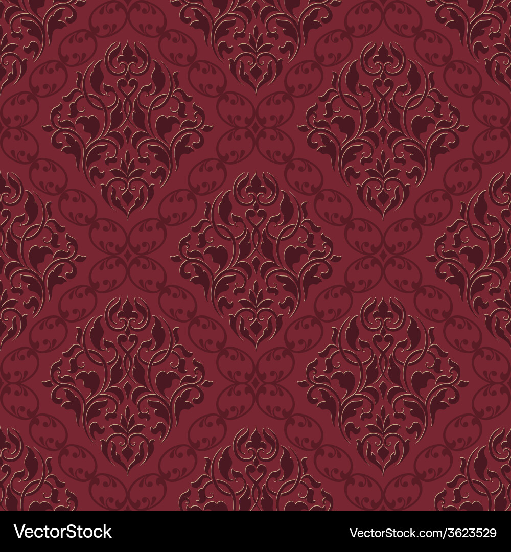 Elegant Damask Pattern Background vector image