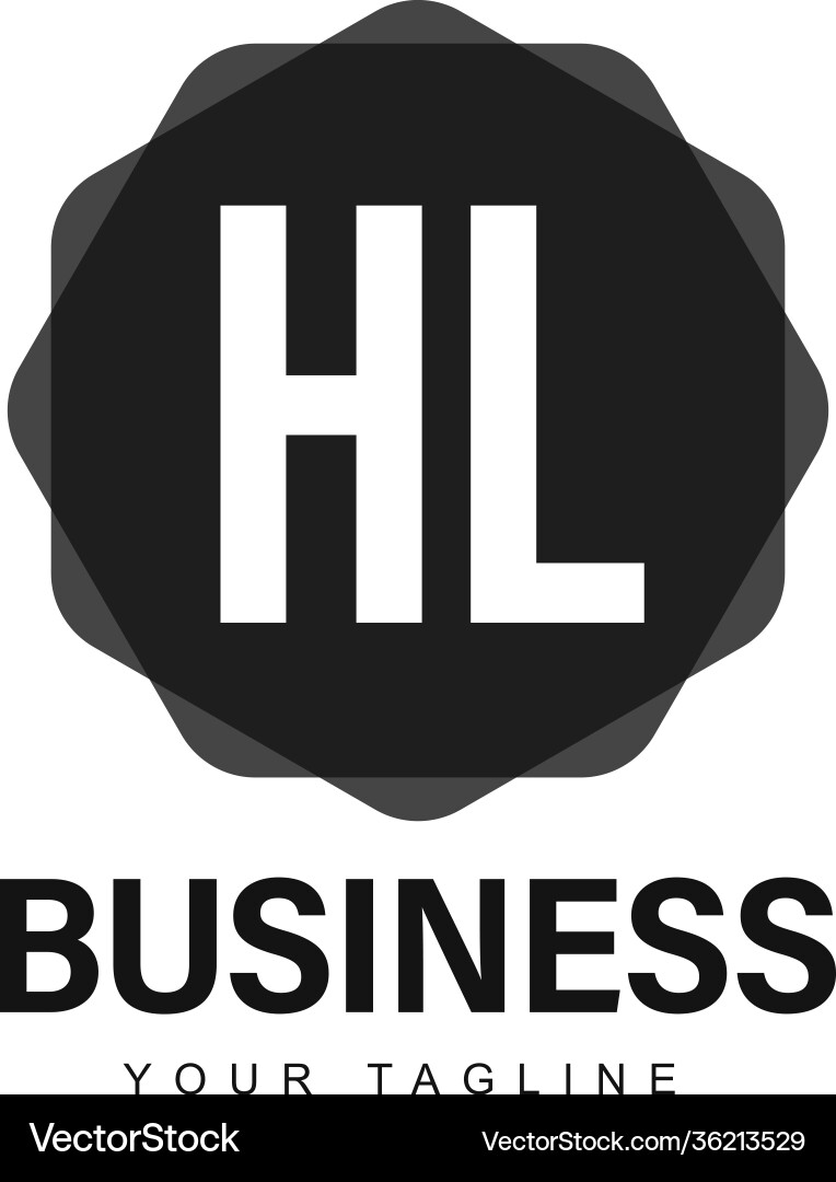 Hl initial a logo design with abstract style Hl initial a logo design with abstract style Vector Image