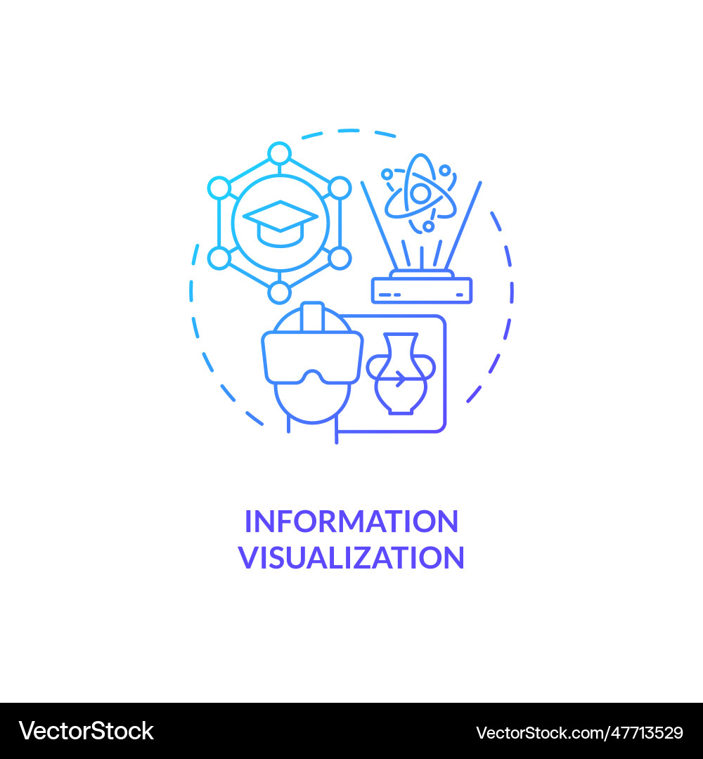 Information visualization gradient concept icon Information visualization gradient concept icon vector image