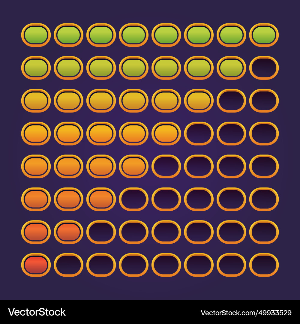Loading progress bar ui game asset of shiny Loading progress bar ui game asset of shiny vector image