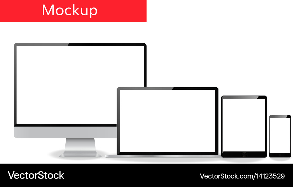 Responsive design template computer vector image