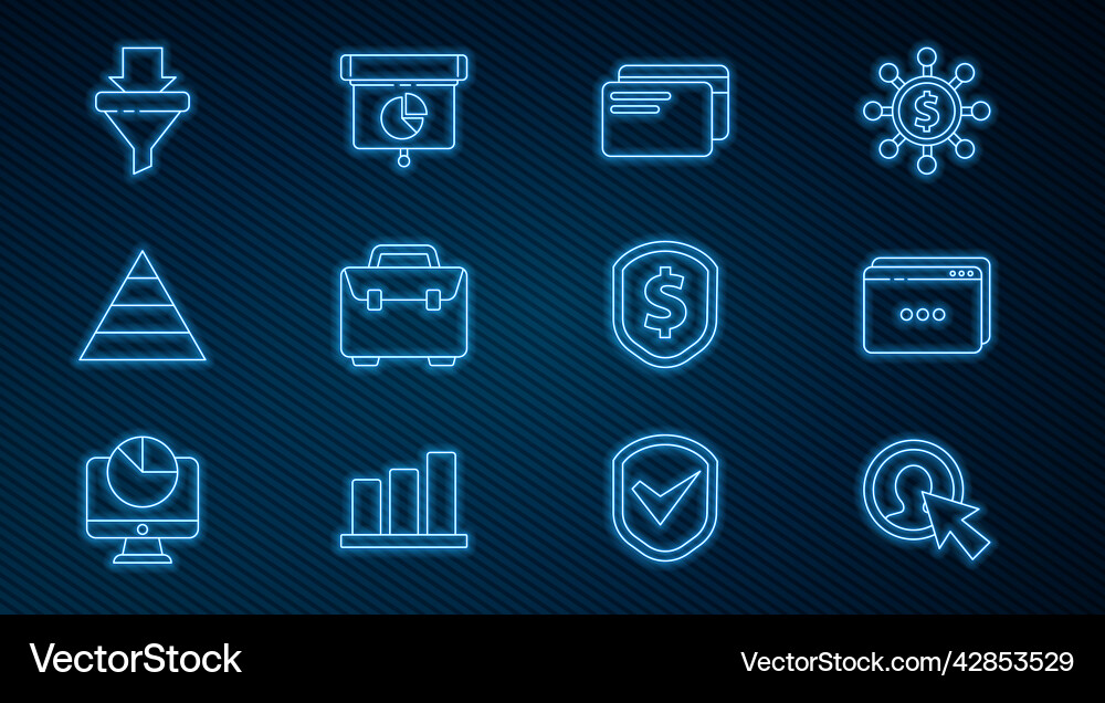 Set line user of man in business suit website Set line user of man in business suit website vector image