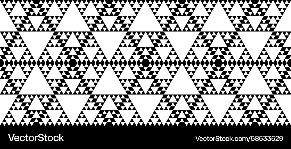 Sierpinski Triangle Fractal Pattern Vector Image