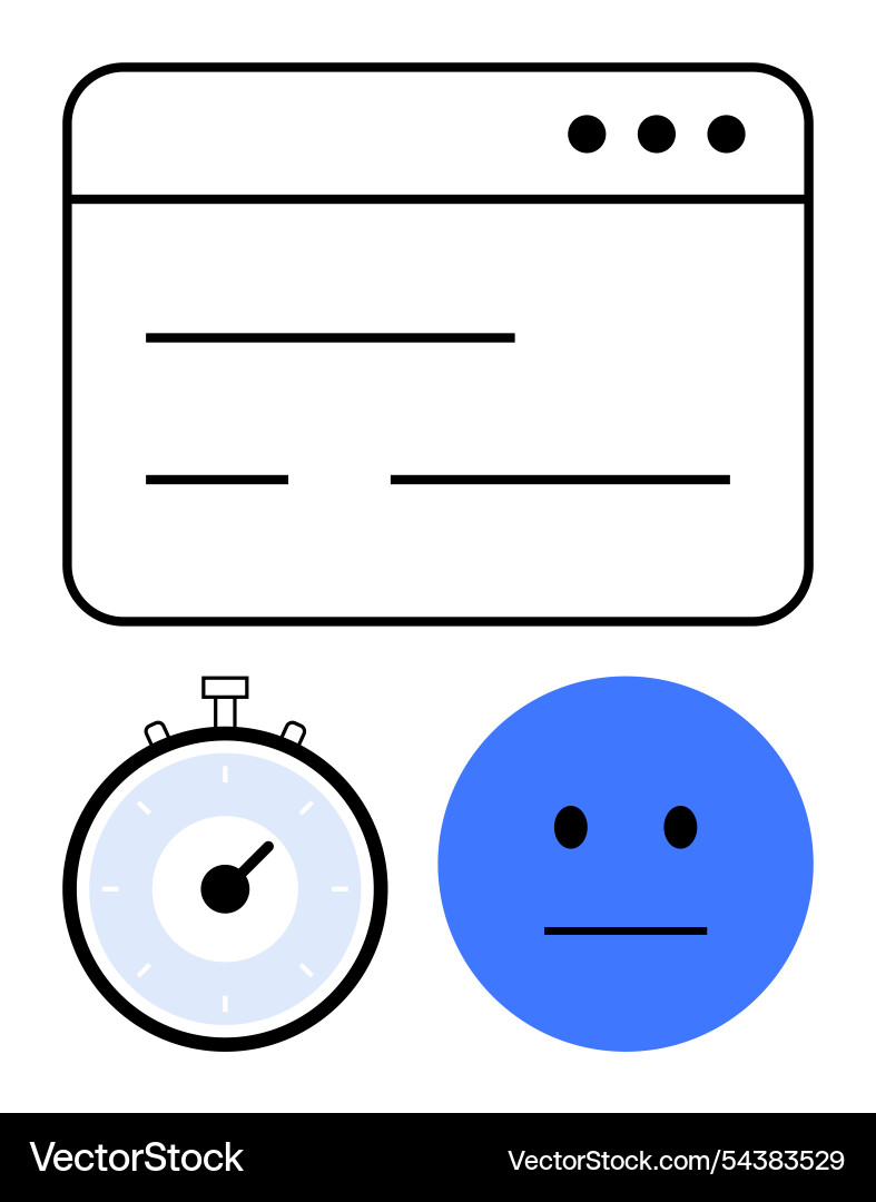 Time management interface with progress indicator Time management interface with progress indicator vector image