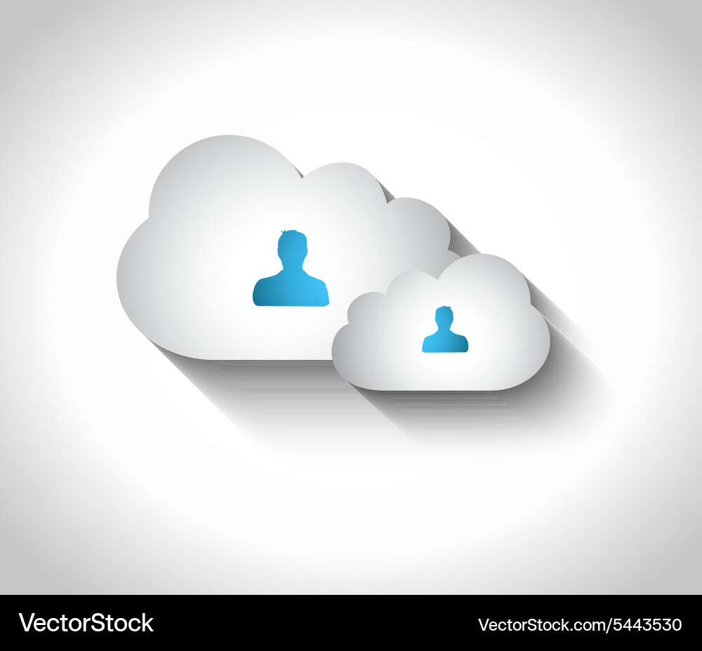 Cloud technology concept image to show data Vector Image