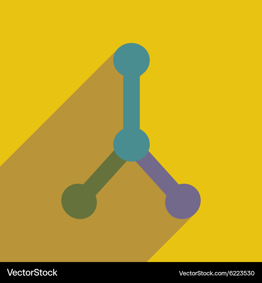 Flat with shadow icon and mobile application vector image