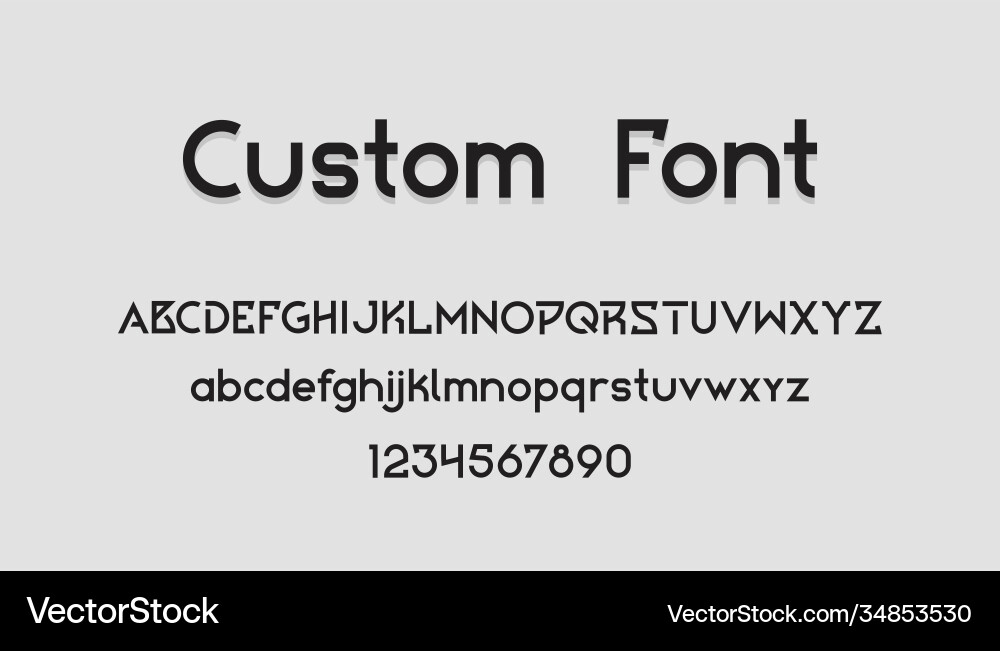 Geometric font uppercase and lowercase letters Vector Image