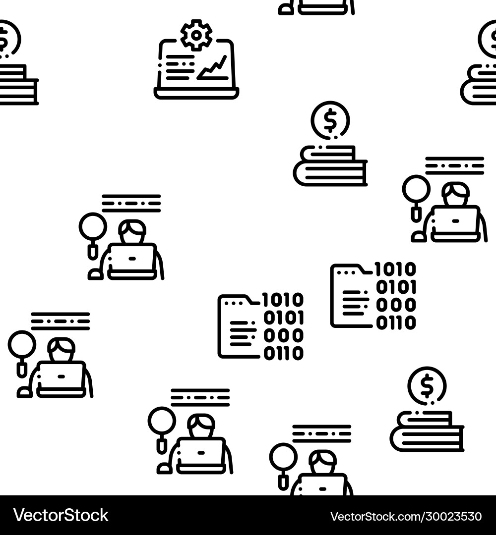 It manager developer seamless pattern It manager developer seamless pattern vector image