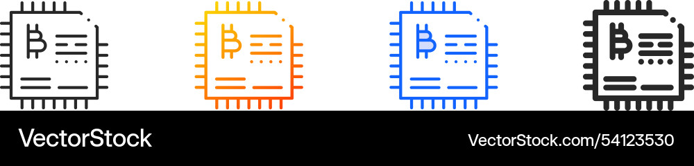 Mining iconthin linear gradient blue stroke Mining iconthin linear gradient blue stroke Vector Image