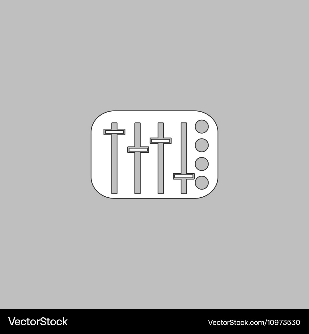 Sound mixer computer symbol Vector Image