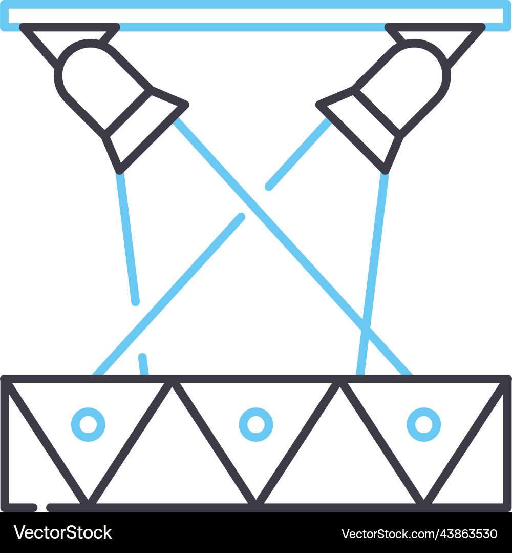 Spotlight line icon outline symbol Spotlight line icon outline symbol vector image