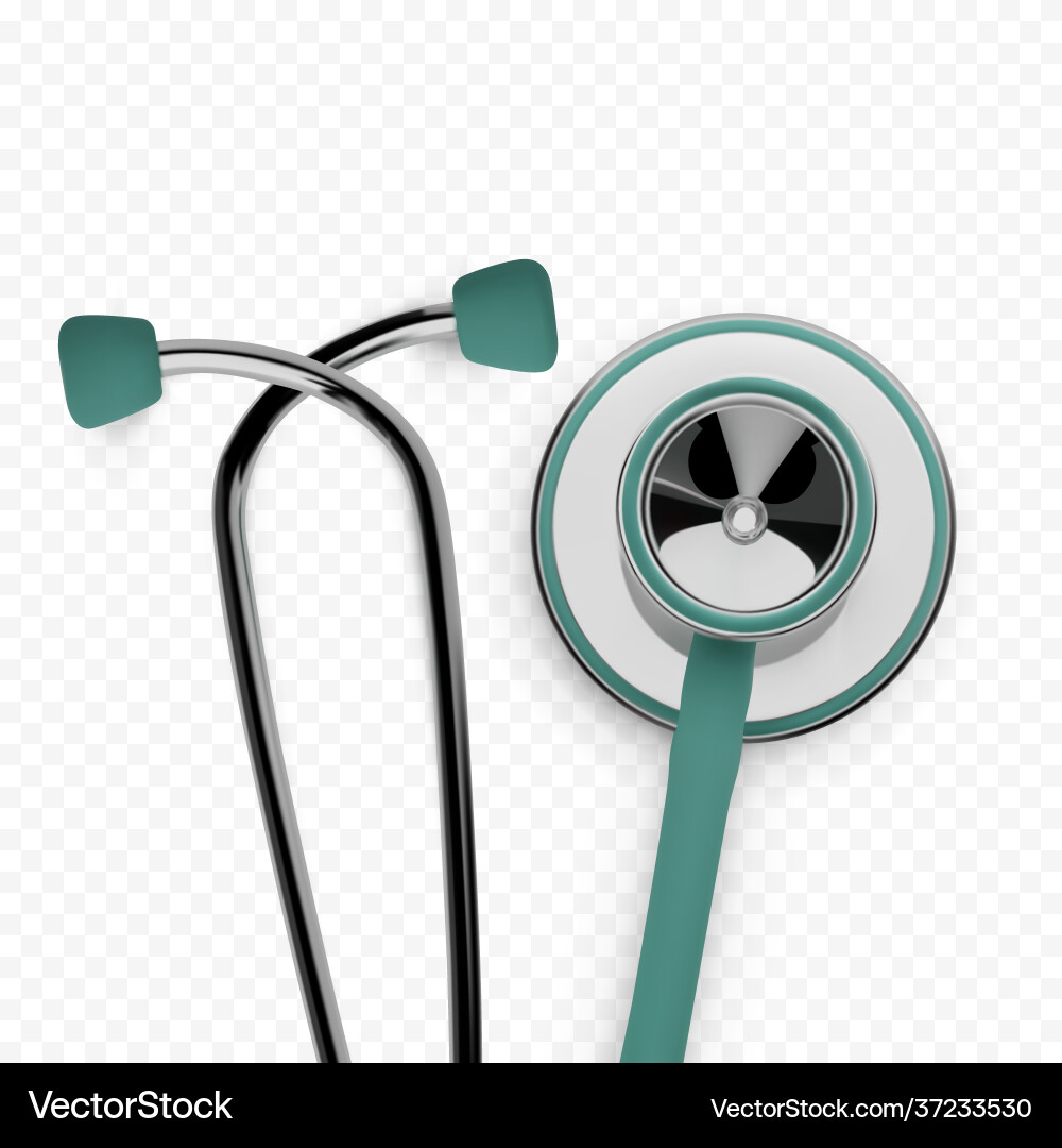 Stothoscope 3d render medical equipment health Stothoscope 3d render medical equipment health vector image