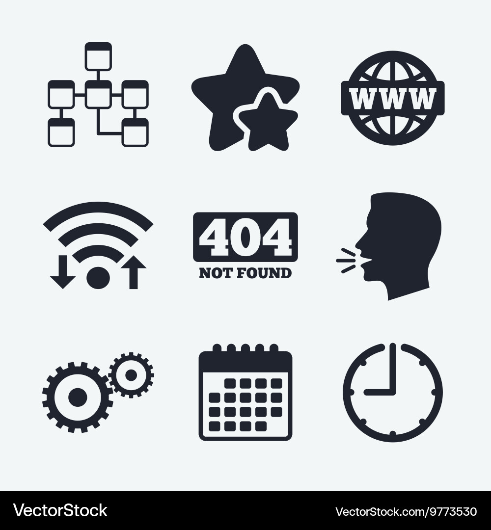 Website database icon internet globe and repair Vector Image