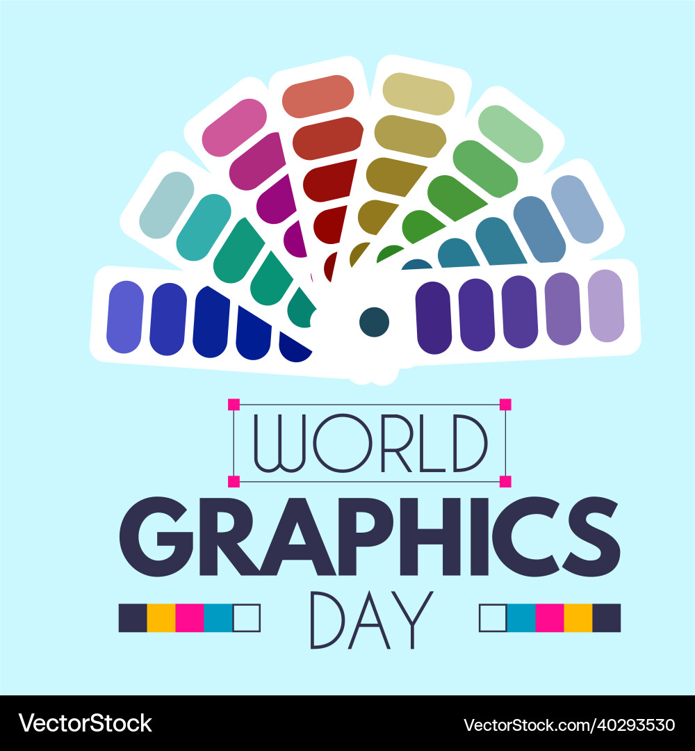 World graphics day text effect with multi-colour World graphics day text effect with multi-colour Vector Image