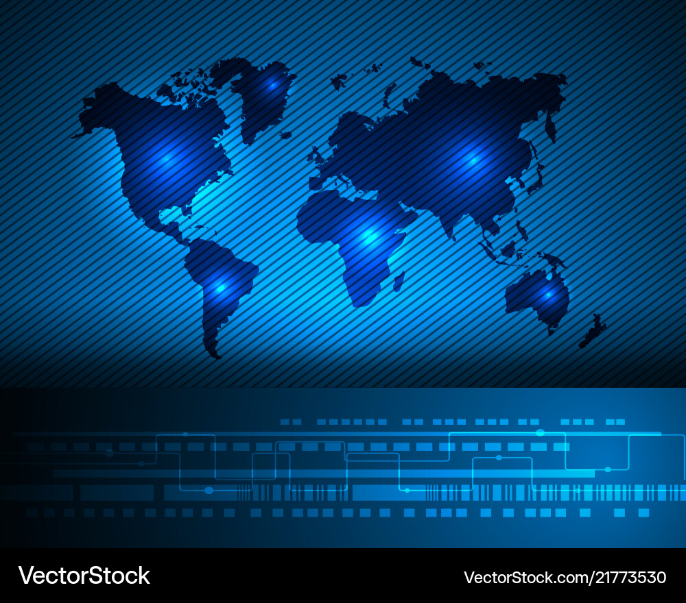 World map cyber digital bigdata online system World map cyber digital bigdata online system vector image