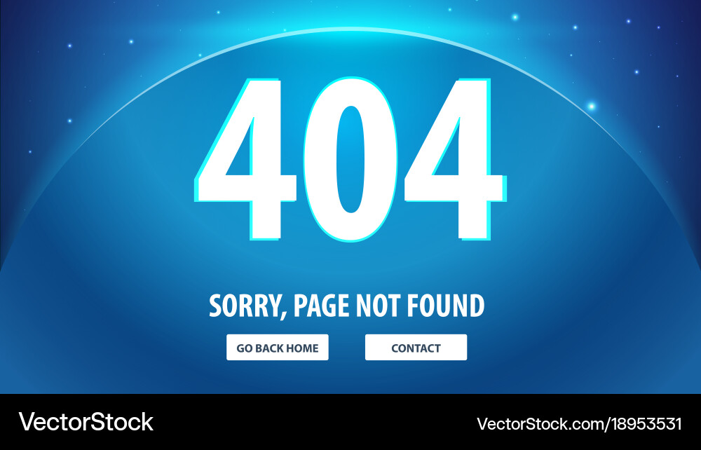 404 error with space on the background page vector image