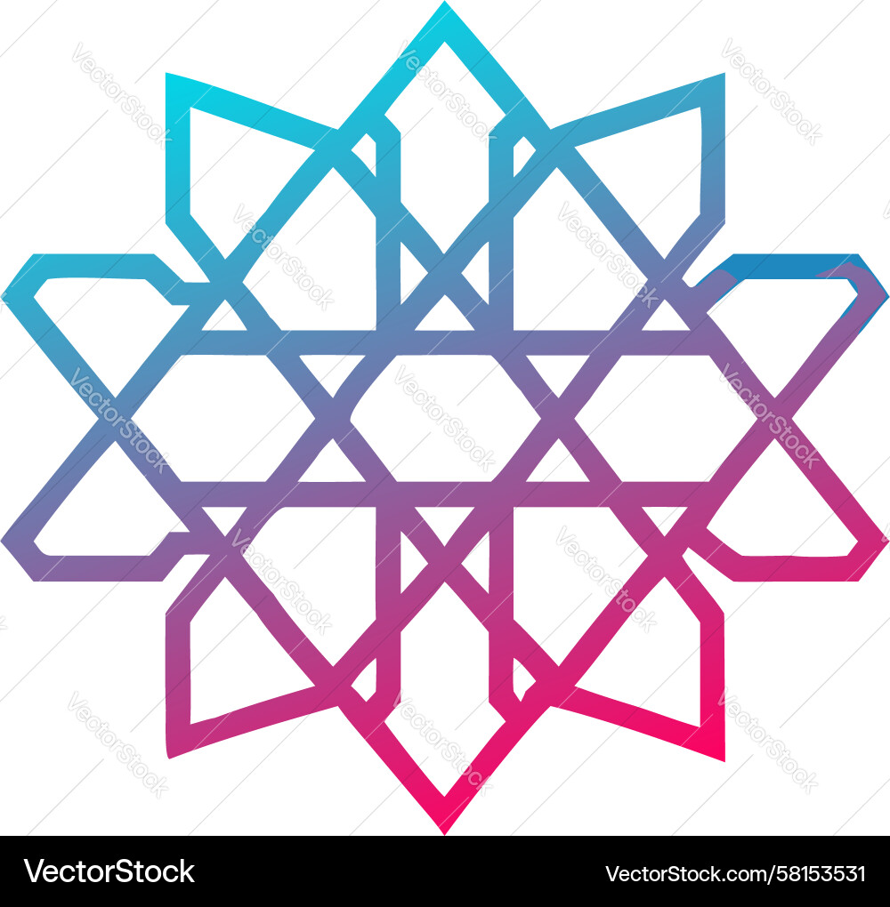 Abstract Star Gradient Pattern Vector Image
